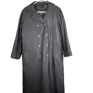 Fleet Street Size 12 Petite Hooded Trench Coat w/Zippered Liner Button F…